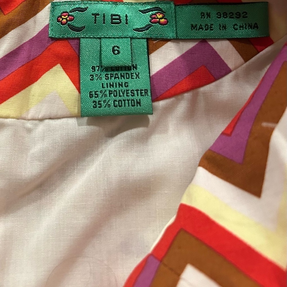 Tibi Cream Multicolor Mini Dress Size 6 - Picture 9 of 10